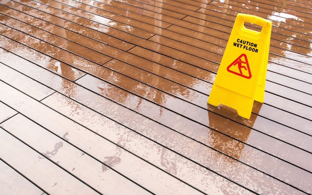 How can I prevent a slippery deck?